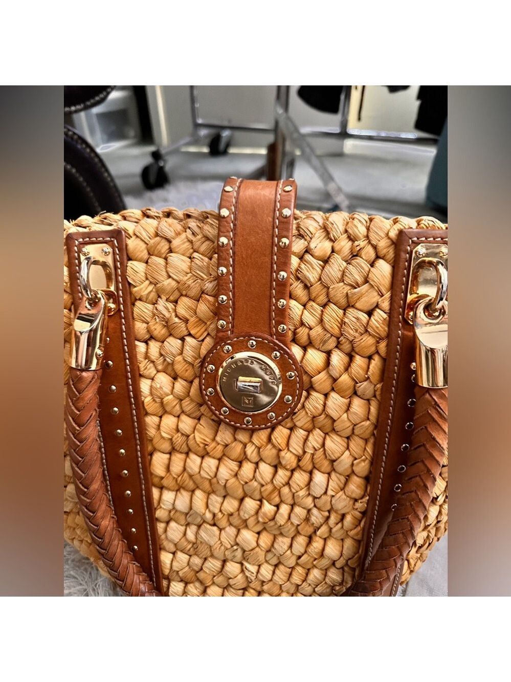 Michael Kors straw bag - Picture 3 of 10